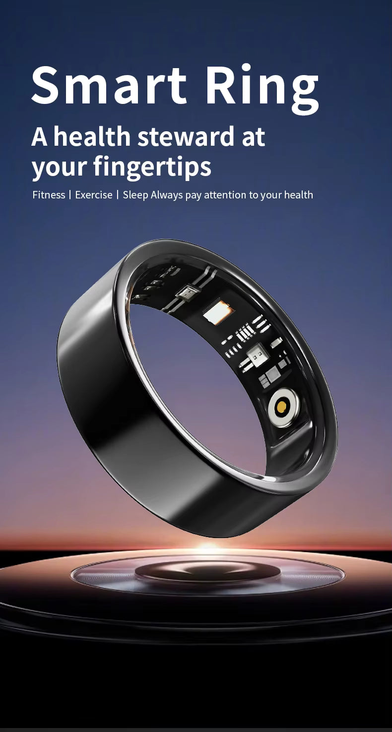 V1 Stainless Steel Smart Fitness Tracker Ring
